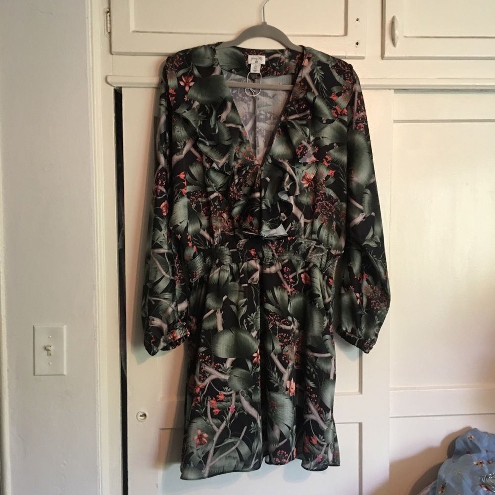 Johanna Ortiz x H&M palm greens flounce dress size Large - Picture 3 of 16